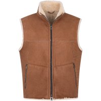 Werner Christ »Humphrey« Werner Christ »Humphrey« Men’s Lambskin Vest, Light Brown, Size 60
