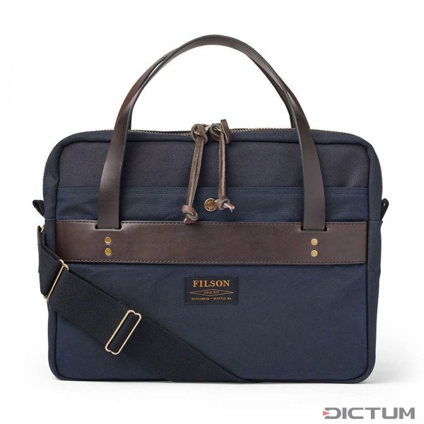 Rugged Twill Compact Briefcase, navy
