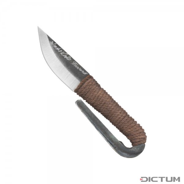 WoodsKnife Mini Knife Pendant, Wrapped Handle, Blade Length 40 mm
