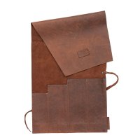 Knife Roll, Horse Leather, 4 Pockets, Cognac