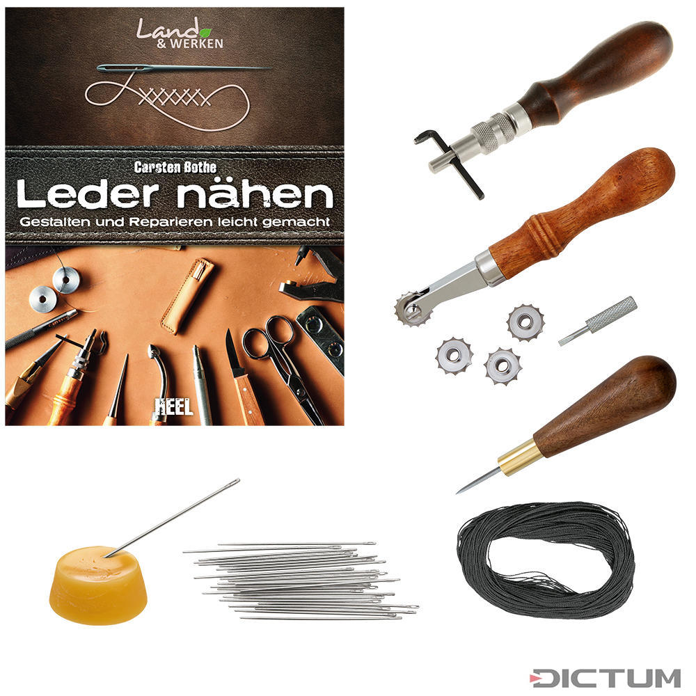 Kit básico de herramientas para el cuero DICTUM, 10 piezas, Herramientas  de corte y división