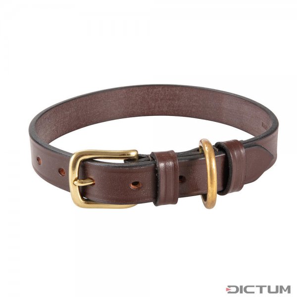 Hardy & Parsons Dog Collar, Bridle Leather, Dark Brown, Size L