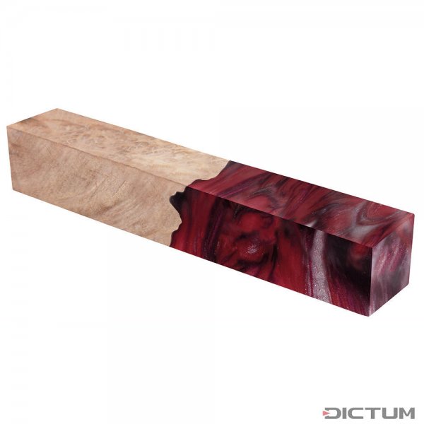 Lava Blank, madera de arce veteada, Red Wine