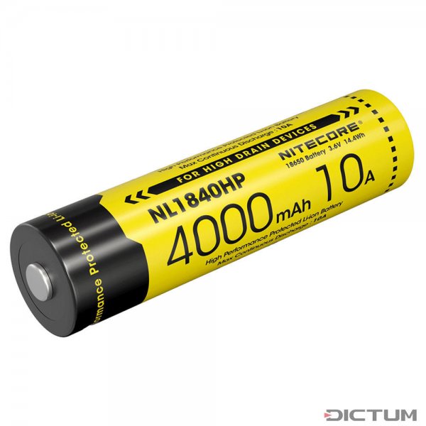 Nitecore Li-Ion Battery 18650, 4000 mAh, NL1840HP