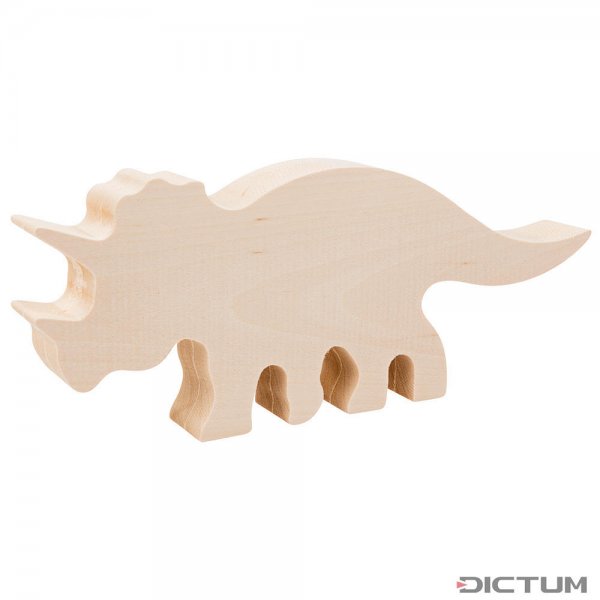 Grezzo da intaglio in legno di tiglio, »Triceratopo«