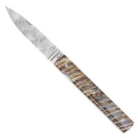 Le Francais Klappmesser Le Francais Klappmesser Damast, Mammutbackenzahn