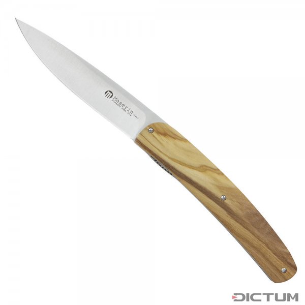 Cuchillo plegable Maserin Gourmet, madera de olivo