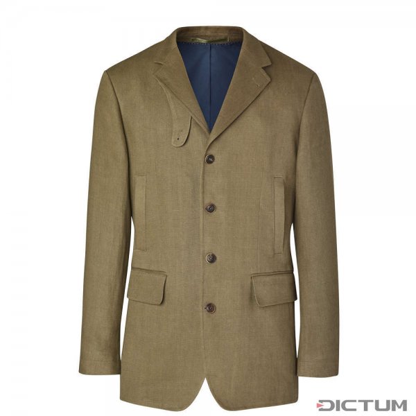 Men's Jacket, Linen Canvas, Olive, Size 27