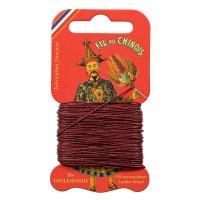 »Fil au Chinois« Waxed Linen Thread, Burgundy, 15 m