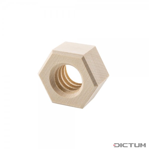 Hexagon Nut, Maple, Thread Ø 19 mm