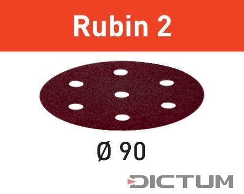Festool Disco de lijar STF D90/6 P60 RU2/50 Rubin 2, 50 piezas