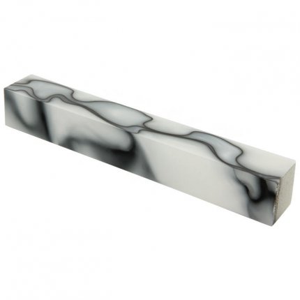 Acrylic Pen Blank, Mother of Pearl/Black