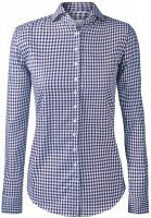 Damenbluse Gingham, Damenbluse Gingham, blau-weiß, Größe 38