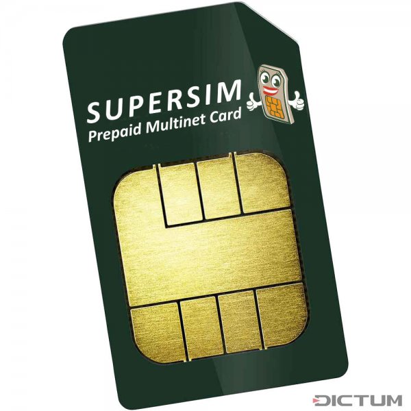 SUPERSIM Prepaid Multinetz-SIM-Karte inkl. 5 € Startguthaben