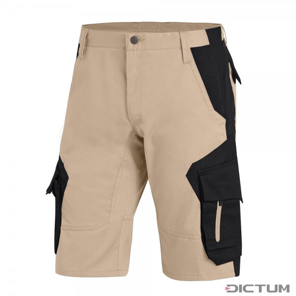 FHB »Wulf« Men's Bermuda Shorts, Beige/Black, Size 50