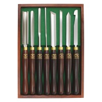 Crown Standard Turning Crown Standard Turning Tools, 8-Piece Set, Rosewood Handle