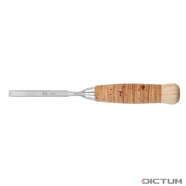 DICTUM Paring Chisel, 10 mm, with Birch Bark Handle