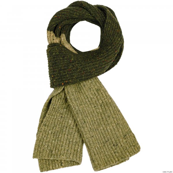 Écharpe en laine Donegal, vert/olive