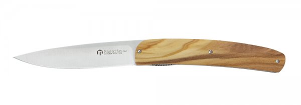 Cuchillo plegable Maserin Gourmet, madera de olivo