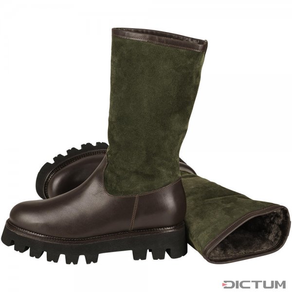 »Courtney« Ladies Boots, Lambskin, Brown Green, Size 42