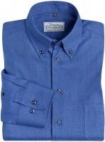 Men's Shirt, Men's Shirt, Herringbone Flannel, Medium Blue, Size 39