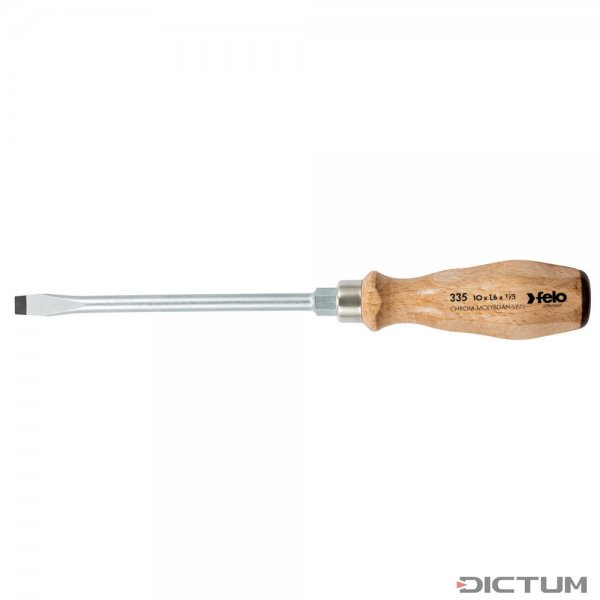 Felo Screwdriver with Wooden Handle, Slotted