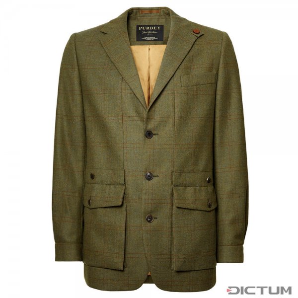 Purdey Men's Technical Tweed Norfolk Jacket, Bembridge, Size L