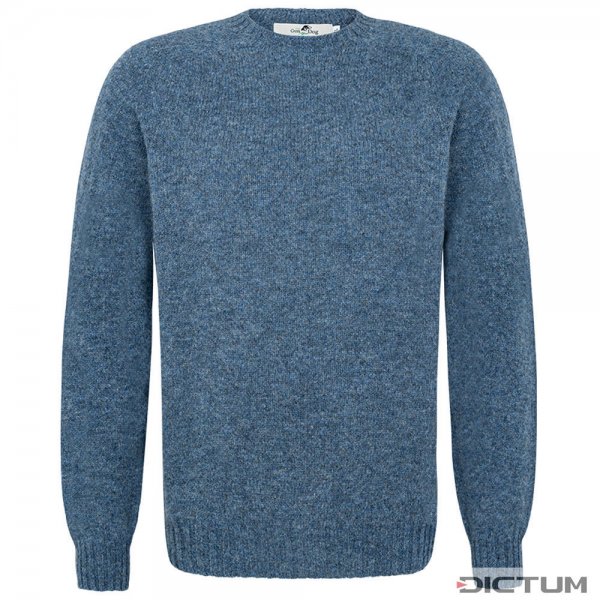 Men’s Shetland Sweater, Lightweight, Blue, Size S
