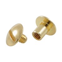 Ivan Screw Posts, 10 Pairs, Clear Length 7 mm, Solid Brass Finish