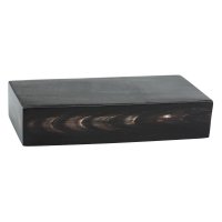 Büffelhorn-Block, schwarz, poliert, 100 x 50 x 20 mm