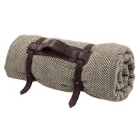 Sangles de transport pour couvertures, cuir de bovin, brun