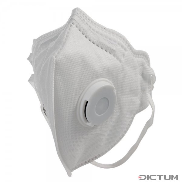 FFP3 Folding Respiratory Protection Mask, w/Exhalation Valve, 10-Piece Set