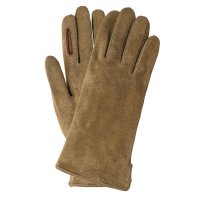 BOZEN Ladies Shooting BOZEN Ladies Shooting Gloves, Goat Suede, Unlined, Beige, Size 6.5