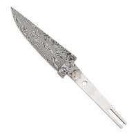 Lama per coltello da caccia scand. Raffir »Jens Rahbek«, Damasco, 110 strati