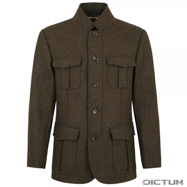 Von Dörnberg »Enno« Men's Jacket, Lambswool Tweed, Brown, Size 52