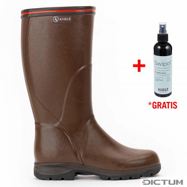 Aigle »Tancar Pro Iso« Rubber Boots, Brown, Size 44