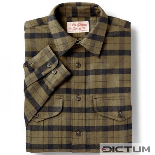 Filson Alaskan Guide Shirt, Otter Green/Black Plaid, Größe XXL