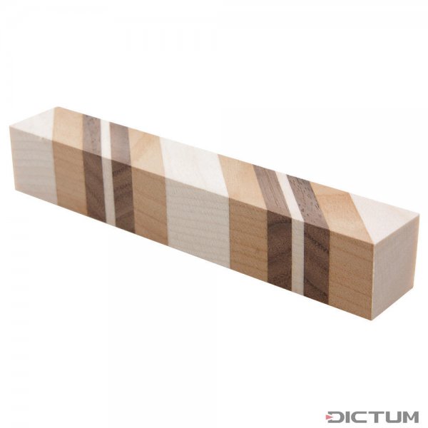 Pen Blank 45°, 3 Types of Wood