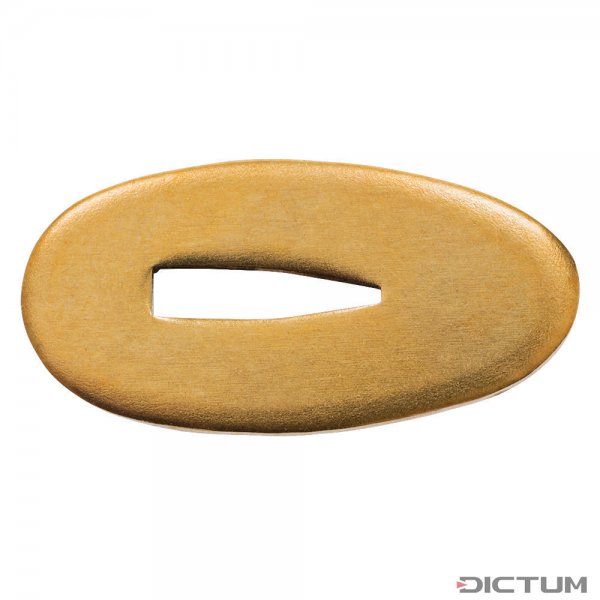 Bolster with Finger Guard, 18 x 35 mm, Brass, Blade Thickness 3.2 mm, V-Slot
