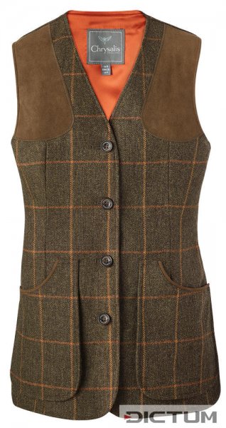 Chrysalis Ladies Shooting Vest, Tweed, Check, Size 40