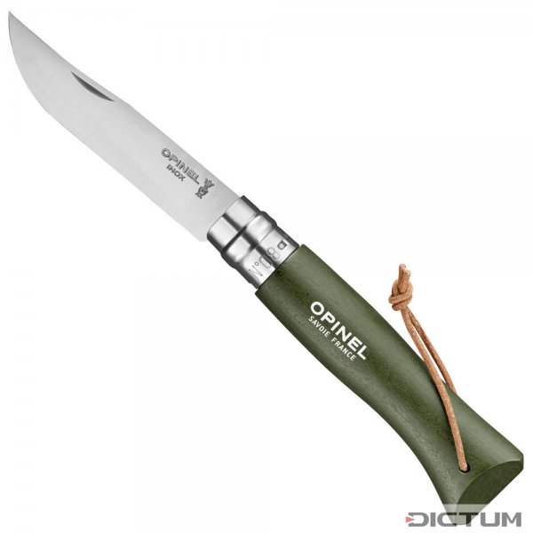 Nóż składany Opinel, nr 8, trekking, zielony