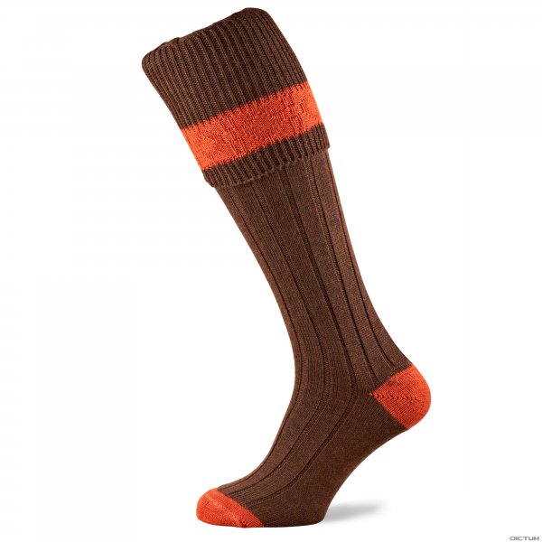 Chaussettes de chasse PENNINE » BYRON «, marron-orange, taille S (36-39)