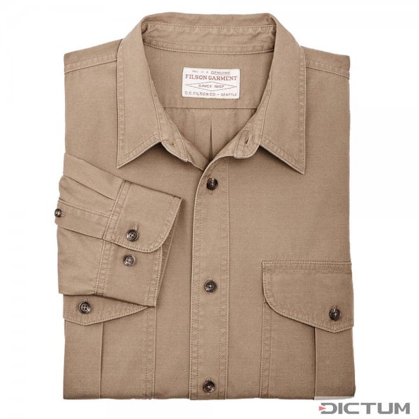 Filson Safari Cloth Guide Shirt, Safari Khaki, Size XL