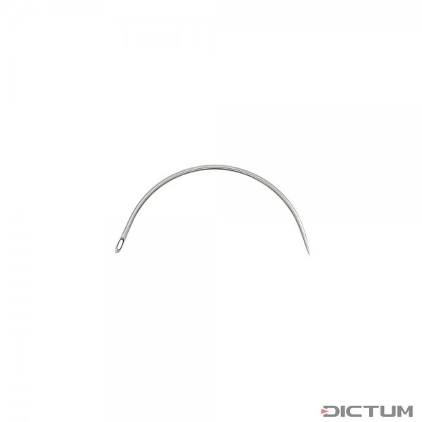 Aguja de forma semicircular para tapicería, 75 mm