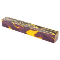 Pieza en bruto de acrílico para torneado de bolígrafos, violeta/amarillo