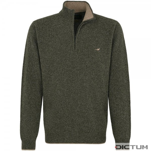 Laksen »Brompton« Men's Zip Neck Sweater, Loden, Size XL