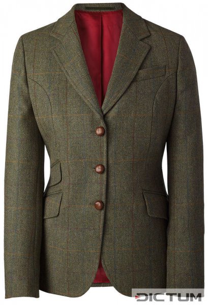 Women’s Lovat Tweed Blazer, Olive, Size 34