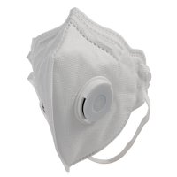 Masque de protection respiratoire pliable FFP3, avec valve d'expir./10 pièces