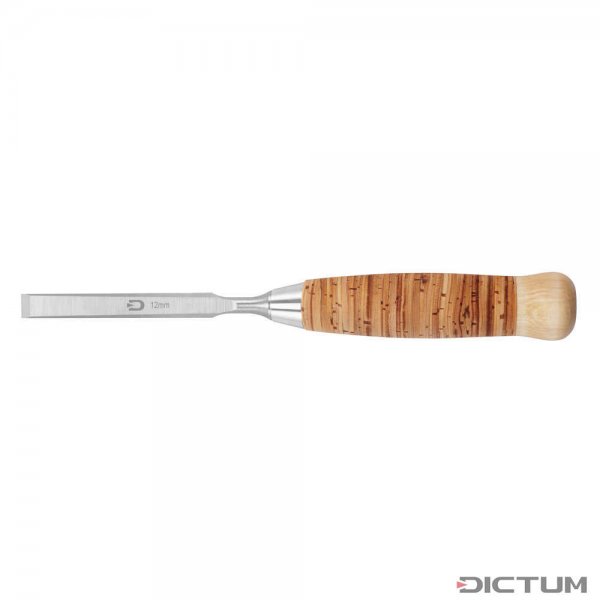 DICTUM Paring Chisel, 12 mm, with Birch Bark Handle