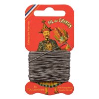 »Fil au Chinois« Waxed Linen Thread, Grey, 15 m